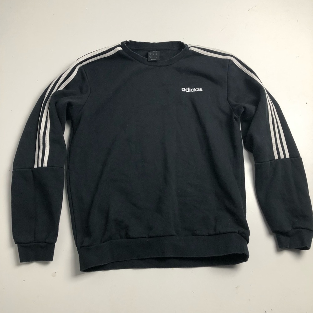 Adidas Men's Black Crewneck Sweater